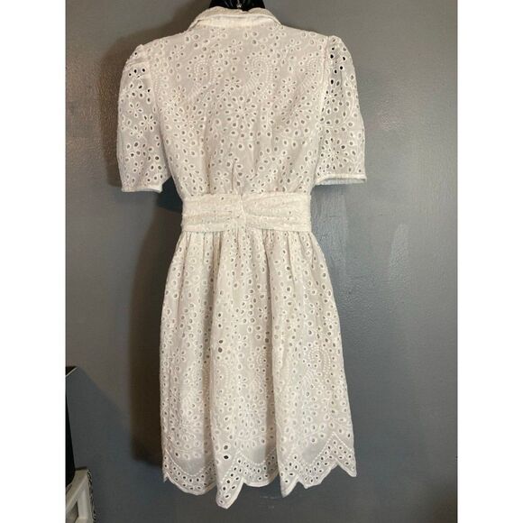Main strip white eyelet button up dress - Picture 6 of 6